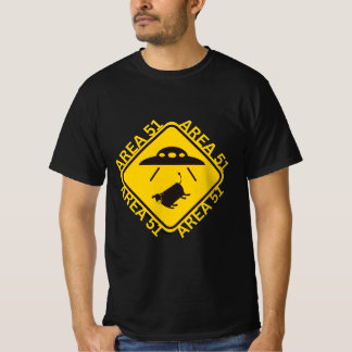 Gebied 51 waarschuwingsbord t-shirt
