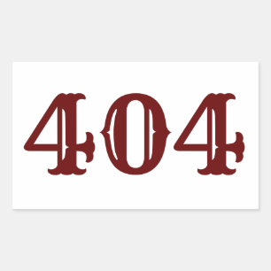 Gebied Code 404 (Atlanta, GA) Rechthoekige Sticker
