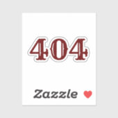 Gebied Code 404 (Atlanta, GA) Sticker (Vel)