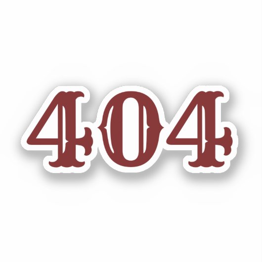 Gebied Code 404 (Atlanta, GA) Sticker (Voorkant)