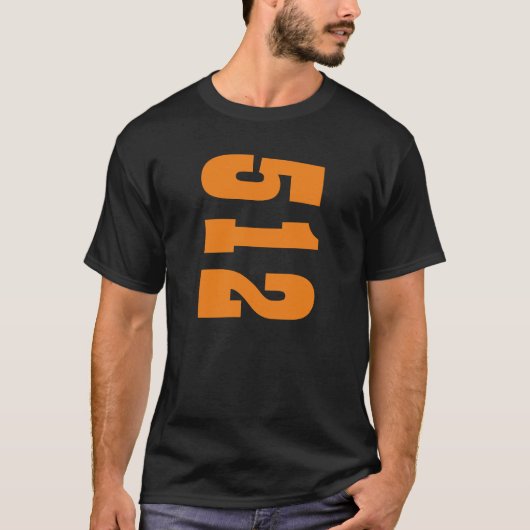 Gebied Code 512 (Austin, TX) T-Shirt (Voorkant)