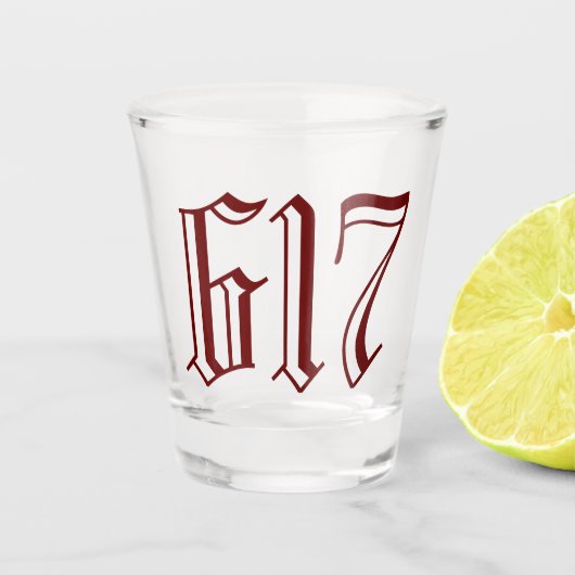Gebied Code 617 (Boston) warm glas (Voorkant)