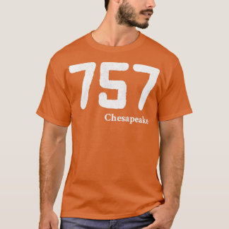 Gebied Code 757 Chesapeake Virginia T-shirt
