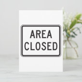 Gebied Gesloten teken Waarschuwing Beperkte zone Kaart (Staand voorkant)