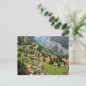 Gebied in het bergdorp Jungfrau Briefkaart (Staand voorkant)