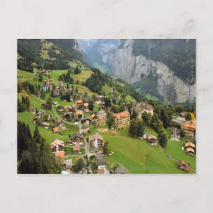 Gebied in het bergdorp Jungfrau Briefkaart