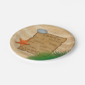 Gebied op de zand-achtergrond - Bord papier (Gekanteld)