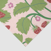 Gebied van Aardbeien op crème achtergrond Tissuepapier (Detail)