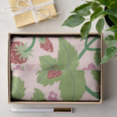 Gebied van Aardbeien op crème achtergrond Tissuepapier (Geschenk)