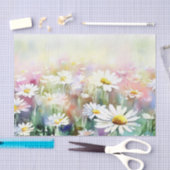 Gebied van Bloemen-Daisy (B) Waterverf Tissuepapier (Craft)