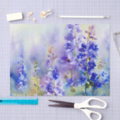 Gebied van Bloemen-Delphinium (D) Waterverf Tissuepapier (Craft)
