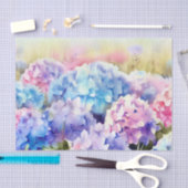 Gebied van Bloemen-Hydrangea (C) Waterverf Tissuepapier (Craft)