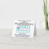 GEBIED VAN BLOEMEN NOTECARD KAART (Achterkant)