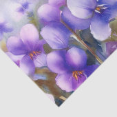 Gebied van Bloemen-Violet (D) Waterverf Tissuepapier (Detail)