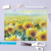 Gebied van Bloemen-Zonnebloem (C) Waterverf Tissuepapier (Craft)