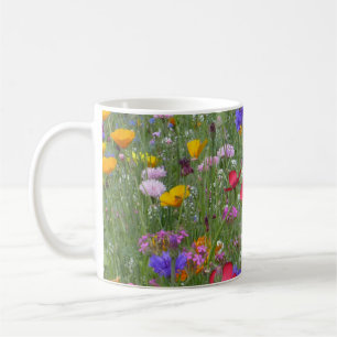 Gebied van Colorful Flowers Two-Tone Coffee Mok