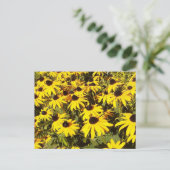 Gebied van de gele wilde bloemen briefkaart (Staand voorkant)