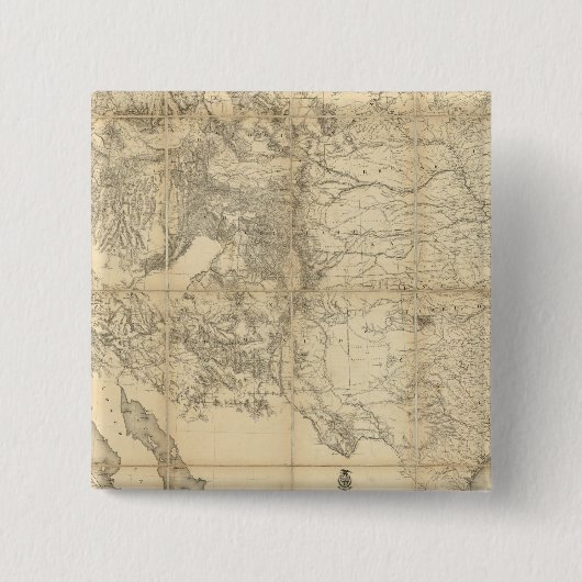 Gebied van de Verenigde Staten Vierkante Button 5,1 Cm (Voorkant)