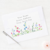 Gebied van gemengde Waterverf Wildbloemen Labels (Envelop)