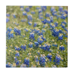 Gebied van het Schilderen van Texas Bluebonnets Tegeltje