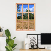 Gebied van het Uitzicht van de gerst vanaf een raa Poster (Thuiskantoor)