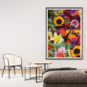 Gebied van Multicolored Flowers, Poster