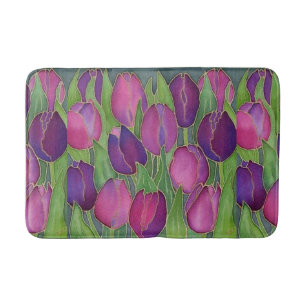 Gebied van Paarse Tulpen: ontwerpbakmat Badmat