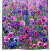 Gebied van Pansies Douchegordijn (Voorkant)