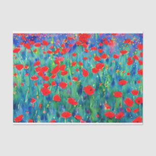 Gebied van Papaver tissuepapier