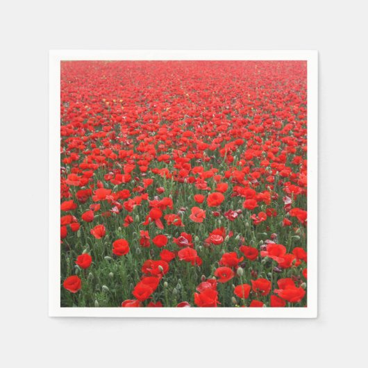 Gebied van rode papavers servet (Voorkant)