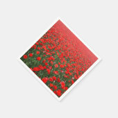 Gebied van rode papavers servet (Hoek)