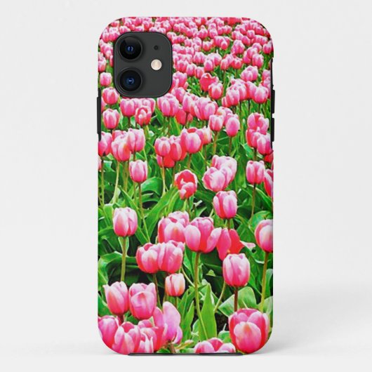 Gebied van roze Tulpen Case-Mate iPhone Case (Achterkant)