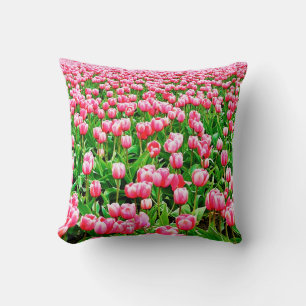 Gebied van roze Tulpen Kussen