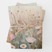 Gebied van Wildbloemen Verpakkingsdocument Vlakke Inpakpapier Vel (In situ)