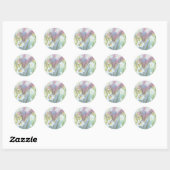 GEBIED VAN WIT-DAISIES WEDDINGSTICKERS RONDE STICKER (Vel)