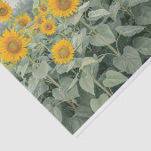 Gebied van Zonnebloemen Decoupage Links 153 Tissuepapier (Detail)