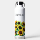 Gebied van Zonnebloemen Monogram Waterfles (Voorkant)