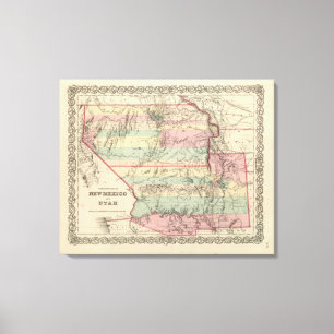 Gebieden in New Mexico en Utah Canvas Afdruk