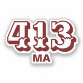 Gebiedscode 413 sticker (Voorkant)