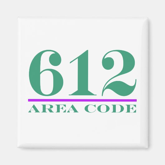 Gebiedscode 612 magneet (Voorkant)