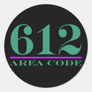 Gebiedscode 612 ronde sticker