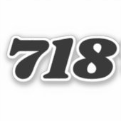 Gebiedscode 718 (New York City) Sticker (Voorkant)