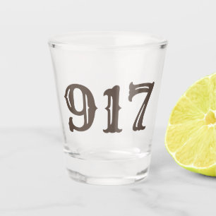 Gebiedscode 917 (New York City) Shot Glass Glas