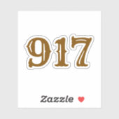 Gebiedscode 917 (New York City) Sticker (Vel)