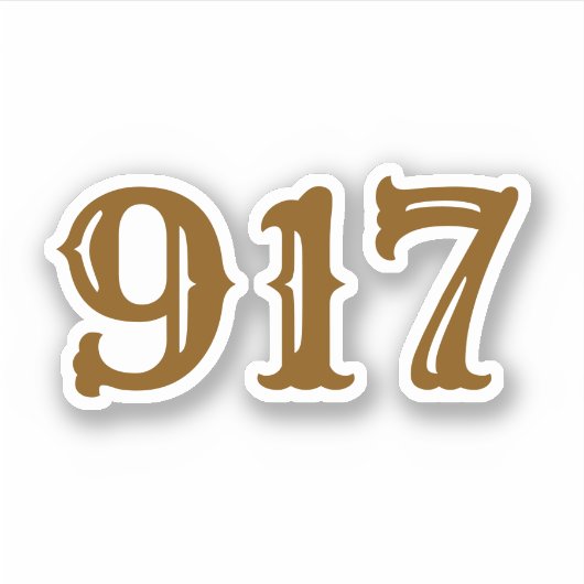 Gebiedscode 917 (New York City) Sticker (Voorkant)