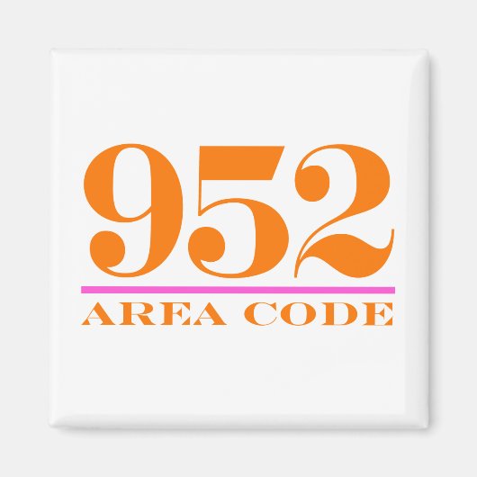 Gebiedscode 952 magneet (Voorkant)