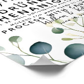 gebladerte groen Open Bar trouwteken eucalyptus Poster (Hoek)