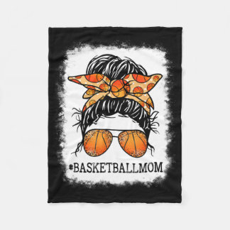 Gebleekt door sketbyll Mom Messy Bun Speler Mom Mo Fleece Deken