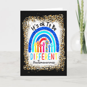 Gebleekt Het Is Ok Om Anders Te Zijn Autisme Bewus Kaart