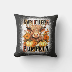 Gebleekt hooi daar Pumkin Highland Koe Herfst Herf Kussen